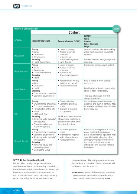 Sanitation 21 planning framework - IWA