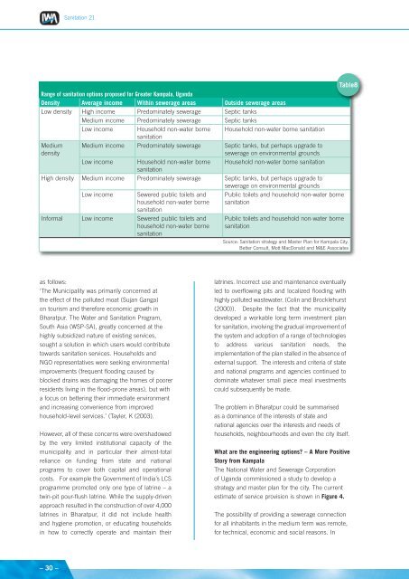 Sanitation 21 planning framework - IWA