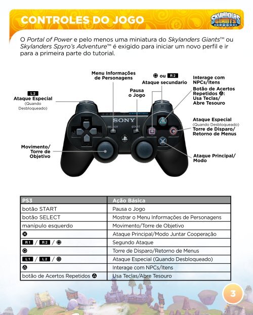 manual do jogo skylanders giants para ps3