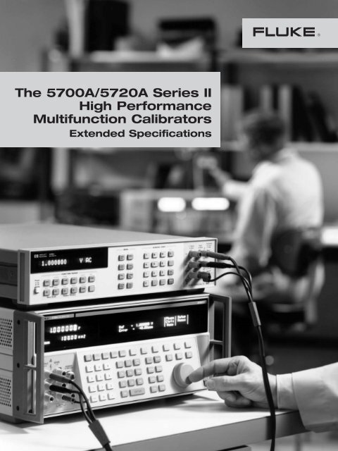 Fluke 5700A Multifunction Calibrator Data Sheet - Mr Test Equipment
