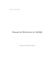 Manual de ReferÃªncia do MySQL - FEG - Unesp