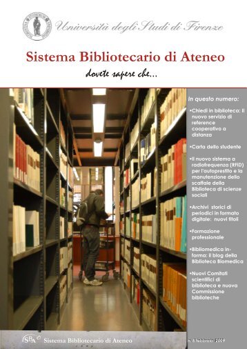 febbraio 09.cdr - Sistema bibliotecario di Ateneo - Università degli ...