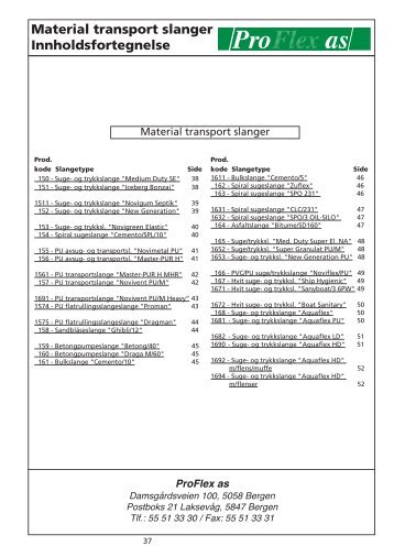 Material transportslanger - Pro Flex as