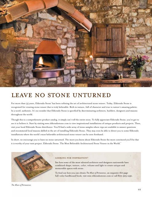 Eldorado Stone Brochure - ALL Masonry & Landscape Supply