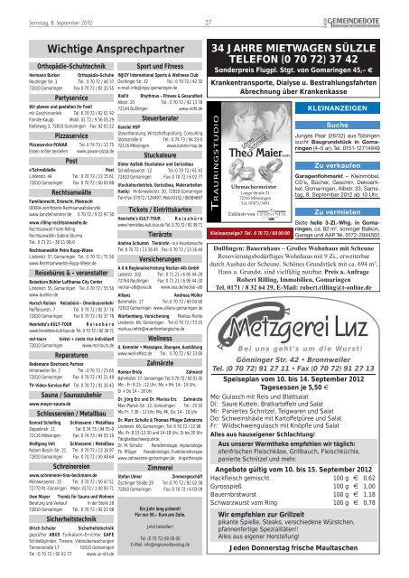 Ausgabe :Gomaringen 08.09.12.pdf - Gomaringer Verlag