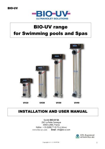BIO-UV range for Swimming pools and Spas - AstralPool