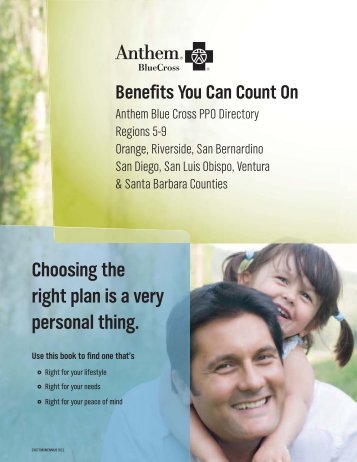 Anthem Blue Cross PPO Directory - Regions 5-9 - My Benefit Choices