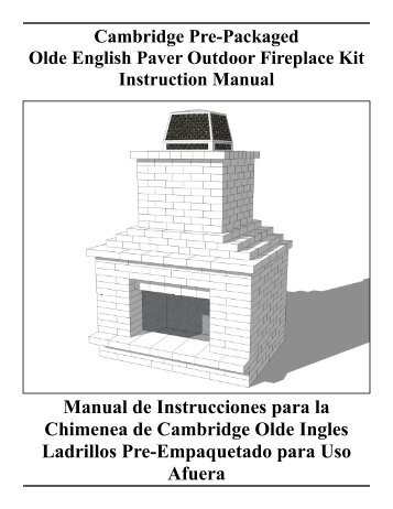 2011 10 Cambridge Pre-Packaged Olde English Paver Fireplace Kit