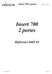 Insert 700 2 portes - Invicta