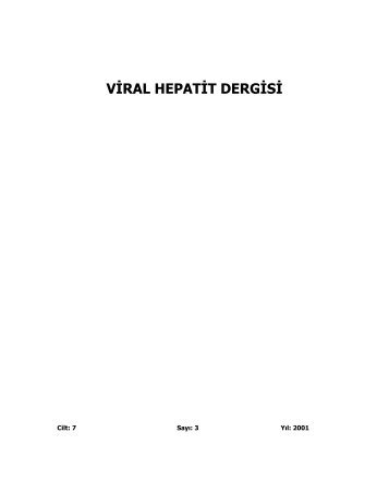 Viral Hepatit Dergisi 2001-3 - VHSD