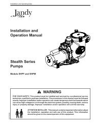 Installation and Operation Manual Stealth Series ... - Pool Plaza