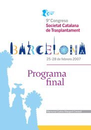 Programa final - Societat Catalana de Trasplantament