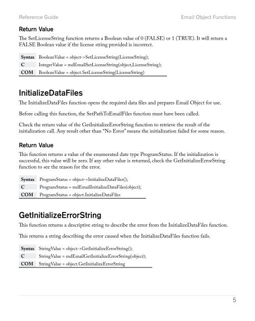 Reference Guide - Melissa Data