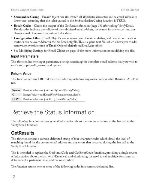 Reference Guide - Melissa Data