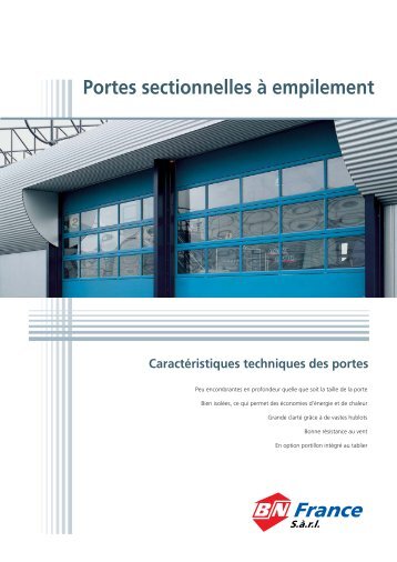 Portes sectionnelles à empilement - BN France 2000