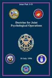 US JP 3-53: Doctrine for Joint Psychological Operations - IWS - The ...