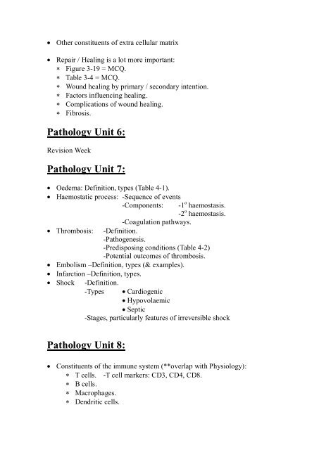 Pathology Study Guide: Pathology Unit 1: Pathology Unit 2 ... - HETI