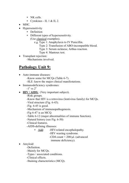 Pathology Study Guide: Pathology Unit 1: Pathology Unit 2 ... - HETI