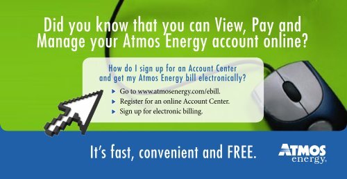 Did you know that you can View, Pay and Manage ... - Atmos Energy