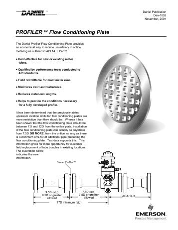 PROFILER Flow Conditioning Plate Data Sheet - Emerson Process ...