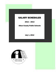 SALARY SCHEDULES - Aiken County Public Schools