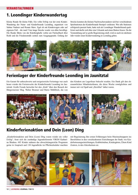 Kinderwandertag - Leonding - SPÃ