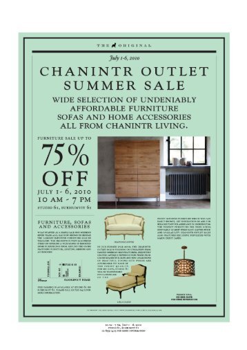 CHANINTR OUTLET SUMMER SALE - Chanintr Living
