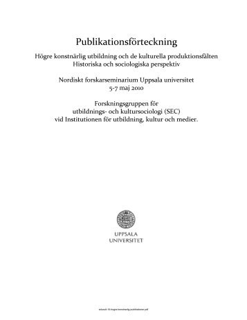 Publikationer - skeptron.uu.se - Uppsala universitet