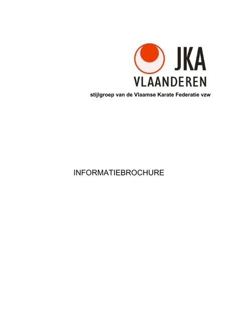 Blauw informatieboekje VKV - JKA-Vlaanderen