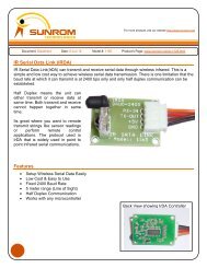 IR Serial Data Link (IRDA) Features - Sunrom Technologies