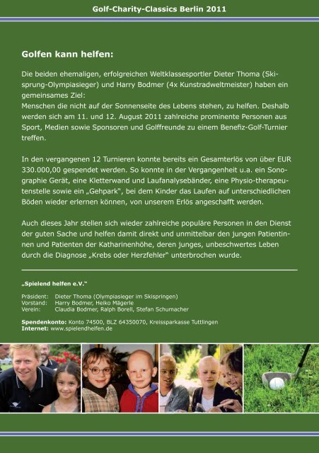 Golf-Charity-Classics Berlin 2011 - Spielend Helfen eV