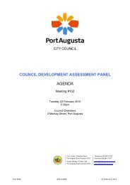 council development assessment panel agenda - Port Augusta - SA ...
