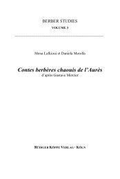 Contes berbÃ¨res chaouis de l'AurÃ¨s - Monde berbÃ¨re
