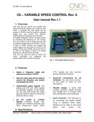 C6 – VARIABLE SPEED CONTROL Rev. 6 User manual ... - CNC4PC