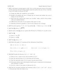 MATH 1500 Sample Questions Exam 2 1. [3.7] A 10-ft plank is ...