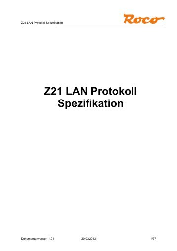 Z21 LAN Protokoll Spezifikation