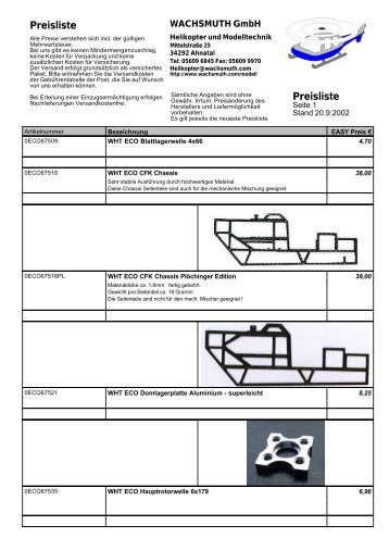 Kunden Preisliste VK3 mit Bilder - Wachsmuth GmbH