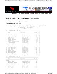 Illinois Prep Top Times Indoor Classic - Bloom Trail High School