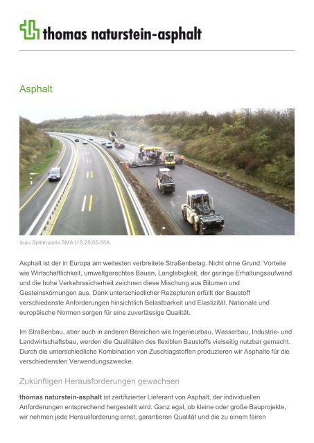 Asphalt - Thomas Gruppe