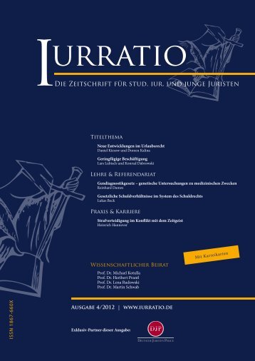 Die Zeitschrift fÃ¼r stud. iur. und junge Juristen - Iurratio