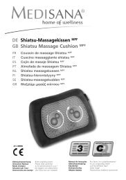 DE Shiatsu-Massagekissen MPF GB Shiatsu Massage ... - Medisana