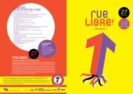 MANIFESTE POUR LES ARTS DE LA RUE - Rue Libre