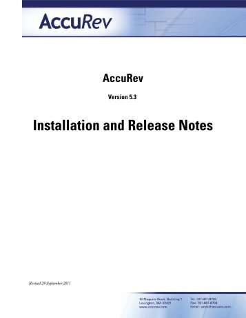 AccuRev 5.3.0 Installation and Release Notes