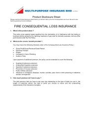 fire consequential loss insurance - Multi-Purpose Insurans Bhd