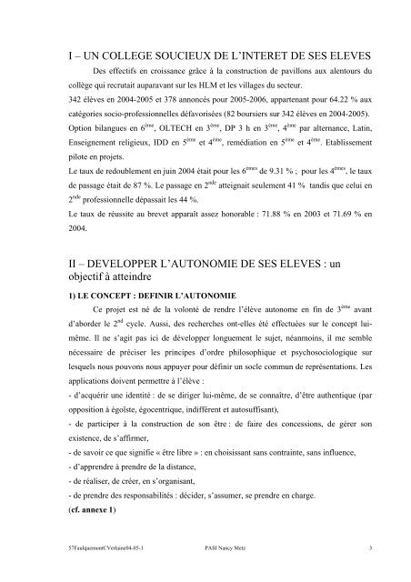 bilan - Académie de Nancy-Metz