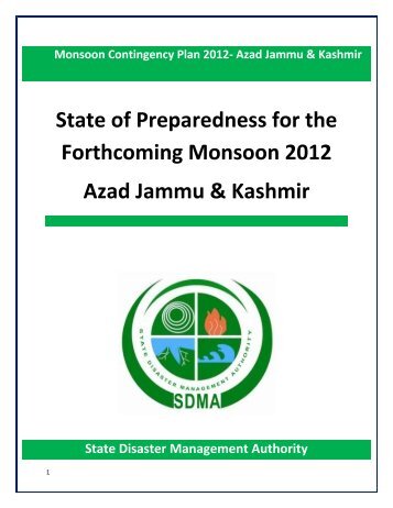 State of Preparedness for the Forthcoming Monsoon 2012 Azad ...