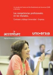 Las competencias profesionales en los titulados. - Universia