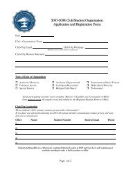 Student Organization Registration Form