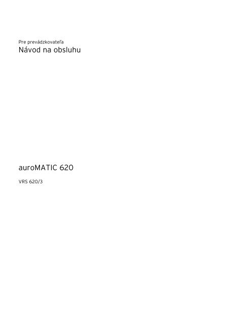 auroMATIC 620 - Vaillant