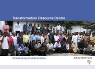 annual report neu.indd - the Transformation Resource Centre